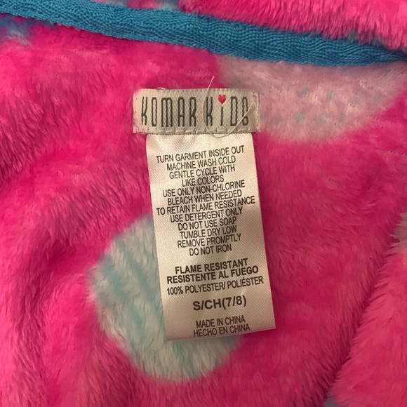 Girls Bright Polka Dot Robe - Picture 4 of 4